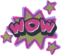 WOW wow créatif façon pop art