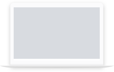 Ordinateur blanc sur fond gris