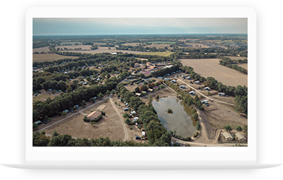 Image aérienne camping de la gyonnière