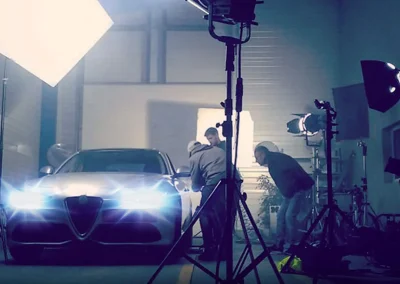 Avec Herve sur un tournage de pub TV